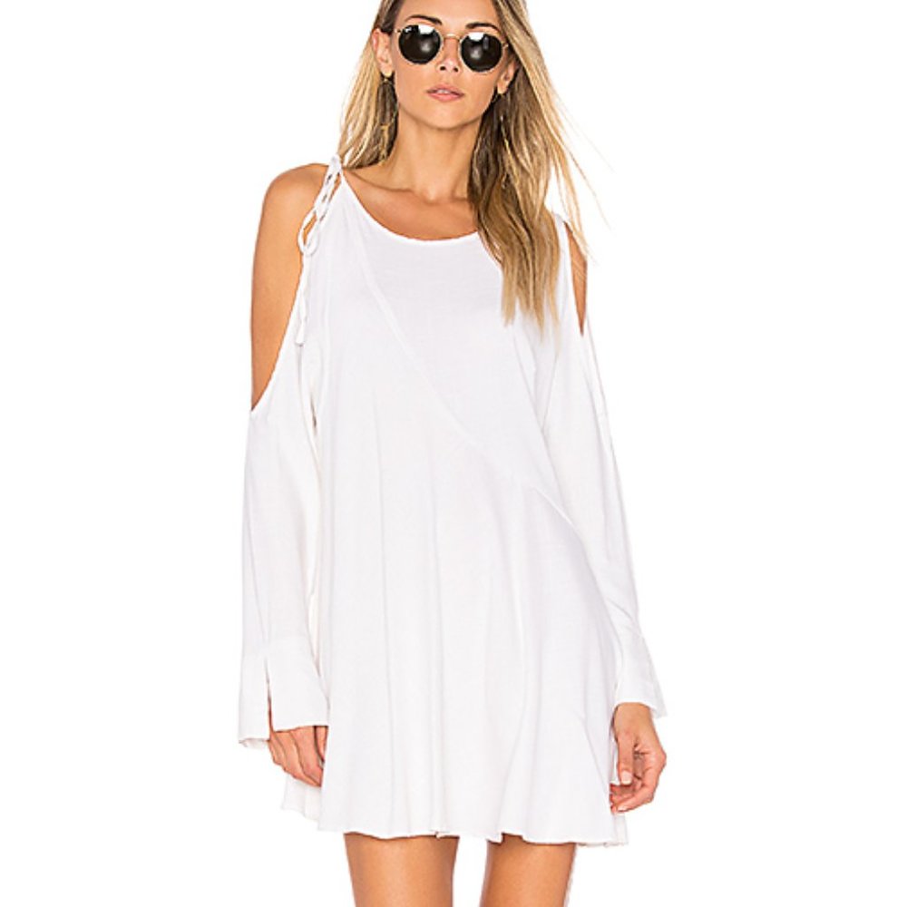 Free People Tunic Mini Dress White Cream